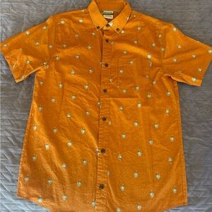 Men's Dravus Orange Short-Sleeve Button-Down Shirt